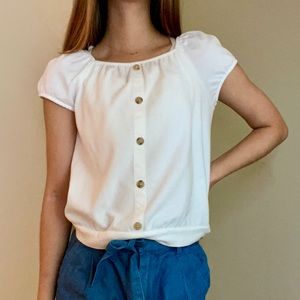 11/12 abercrombie kids white top 🌧️